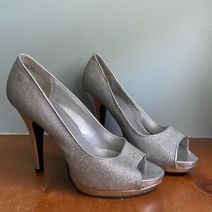 Silver Sparkle Heels